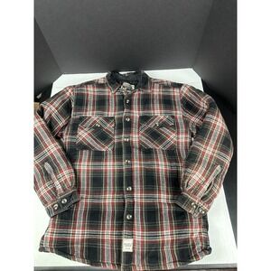 Eddie Bauer Shacket Mens Med Flannel Lined Workwear‎ Outdoors Heavy Shirt Jacket